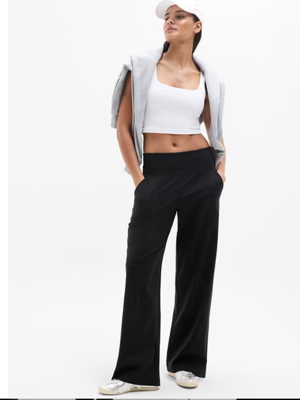 ATHLETA VENICE Wide-Leg High-Rise Black Pants Size SP - Picture 5 of 8